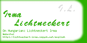 irma lichtneckert business card